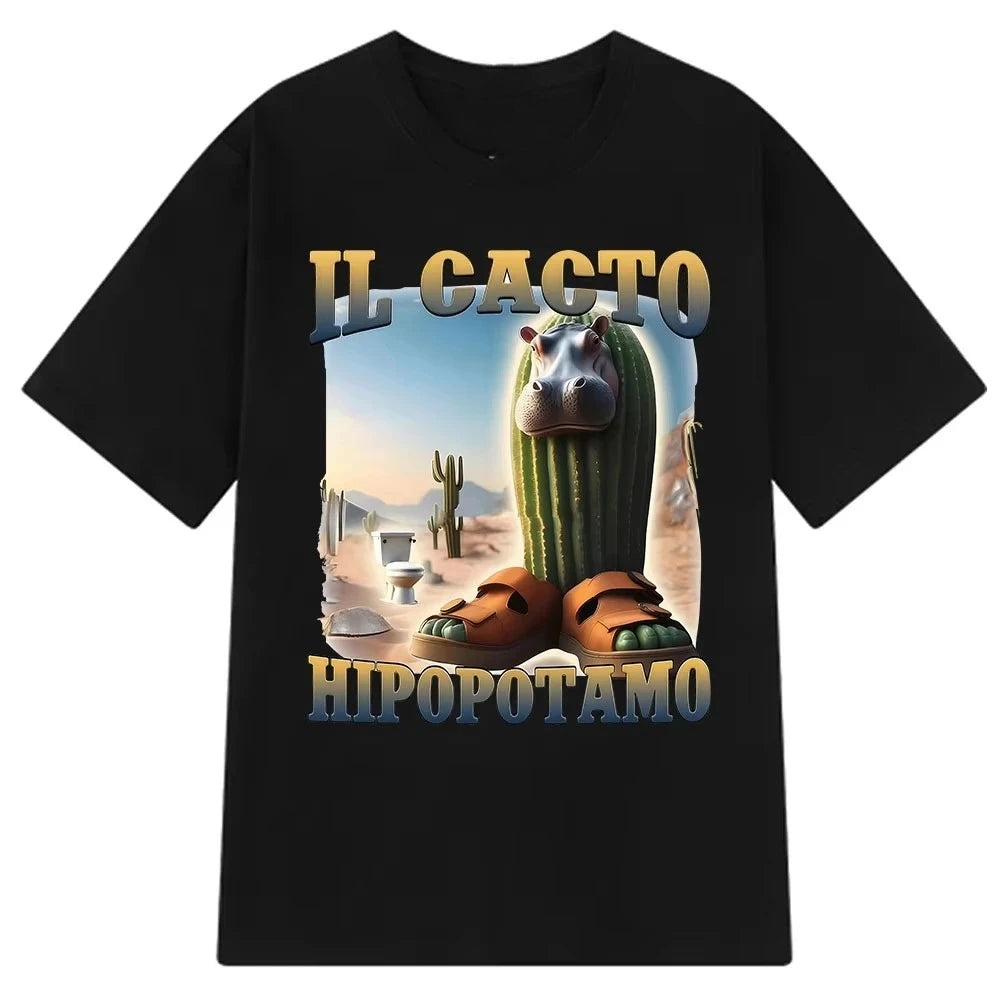 Tralalero Tralala x Tung Tung Sahur Meme T-Shirt β Funny Italian Brainrot Crocodilo Tee | Unisex Loose Fit Viral Internet Shirt