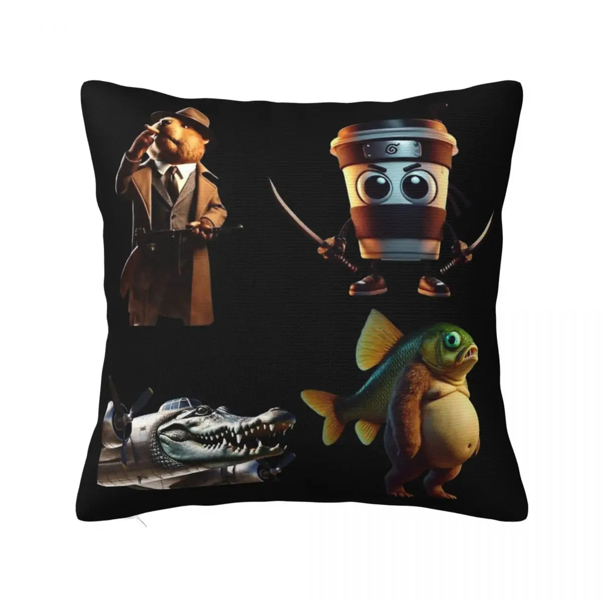 Brainrot Pillow Collection™ – Funny Meme Throw Pillowcases | Italian Chaoscore Cushion Covers