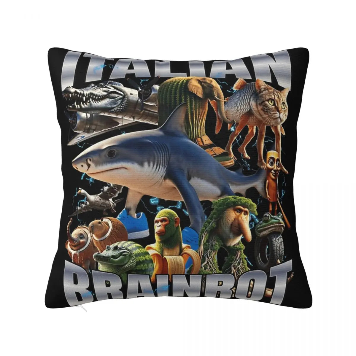 Brainrot Pillow Collection™ – Funny Meme Throw Pillowcases | Italian Chaoscore Cushion Covers