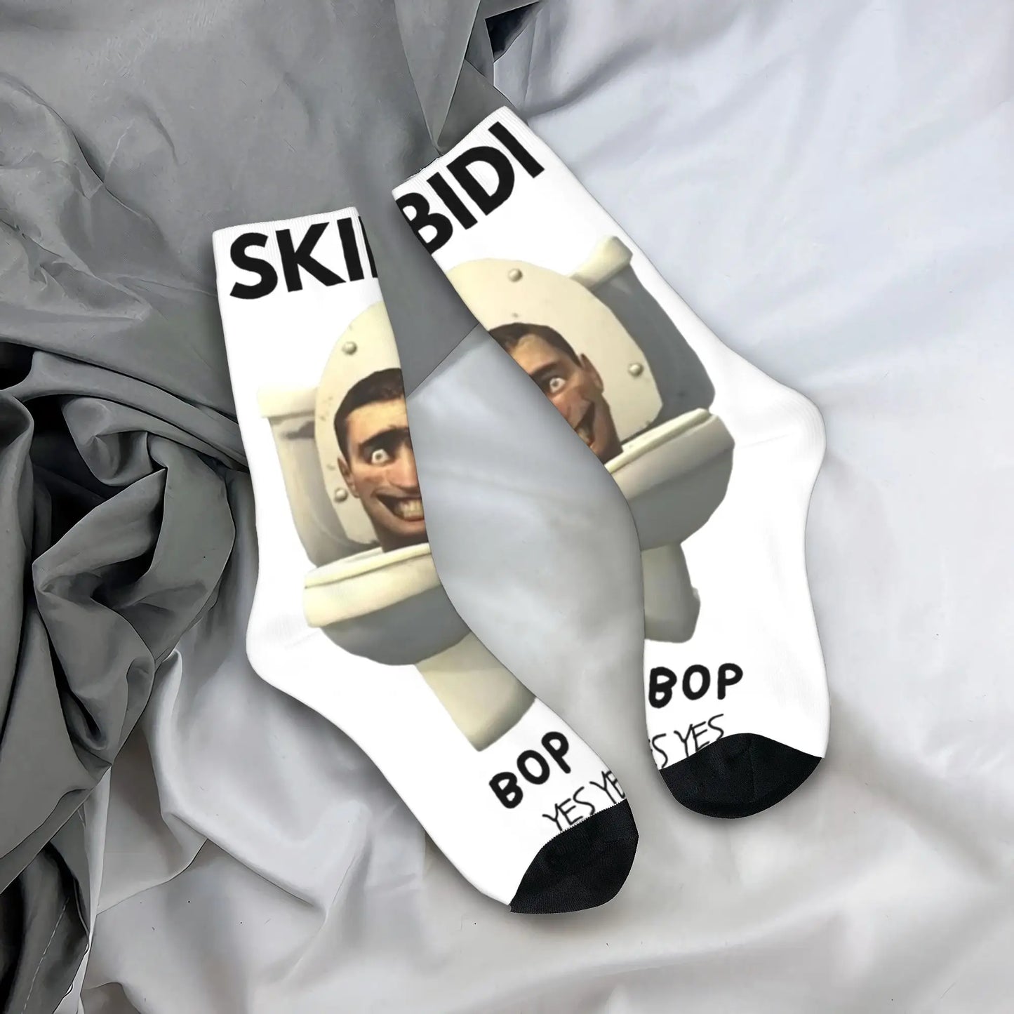 Skibidi Toilet Brainrot Meme Socks – Funny Cozy Socks for Men & Women | Super Soft Unisex Gift for Meme Fans