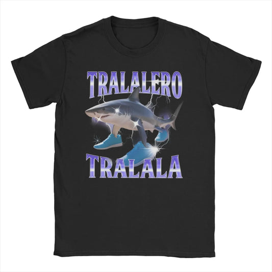 Tralalero Tralala Meme T-Shirt – Funny Italian Brainrot Tee | Unisex Pure Cotton Short Sleeve Top (Up to 5XL)